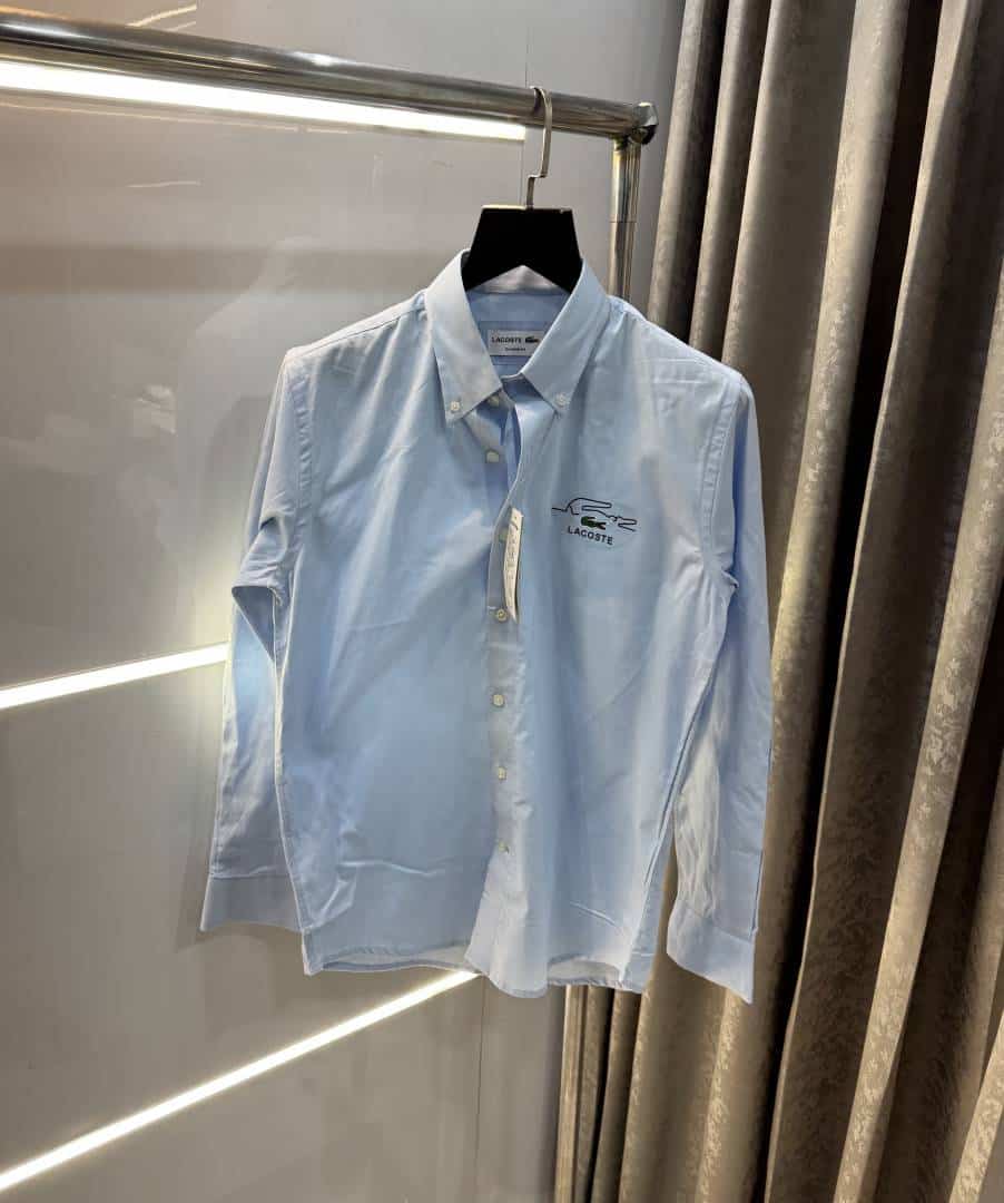 Lacost e Sky Blue Logo Work Premium Shirt