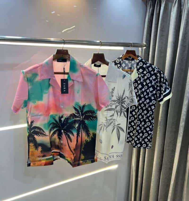 Zar a pink all over printed imported half shirt