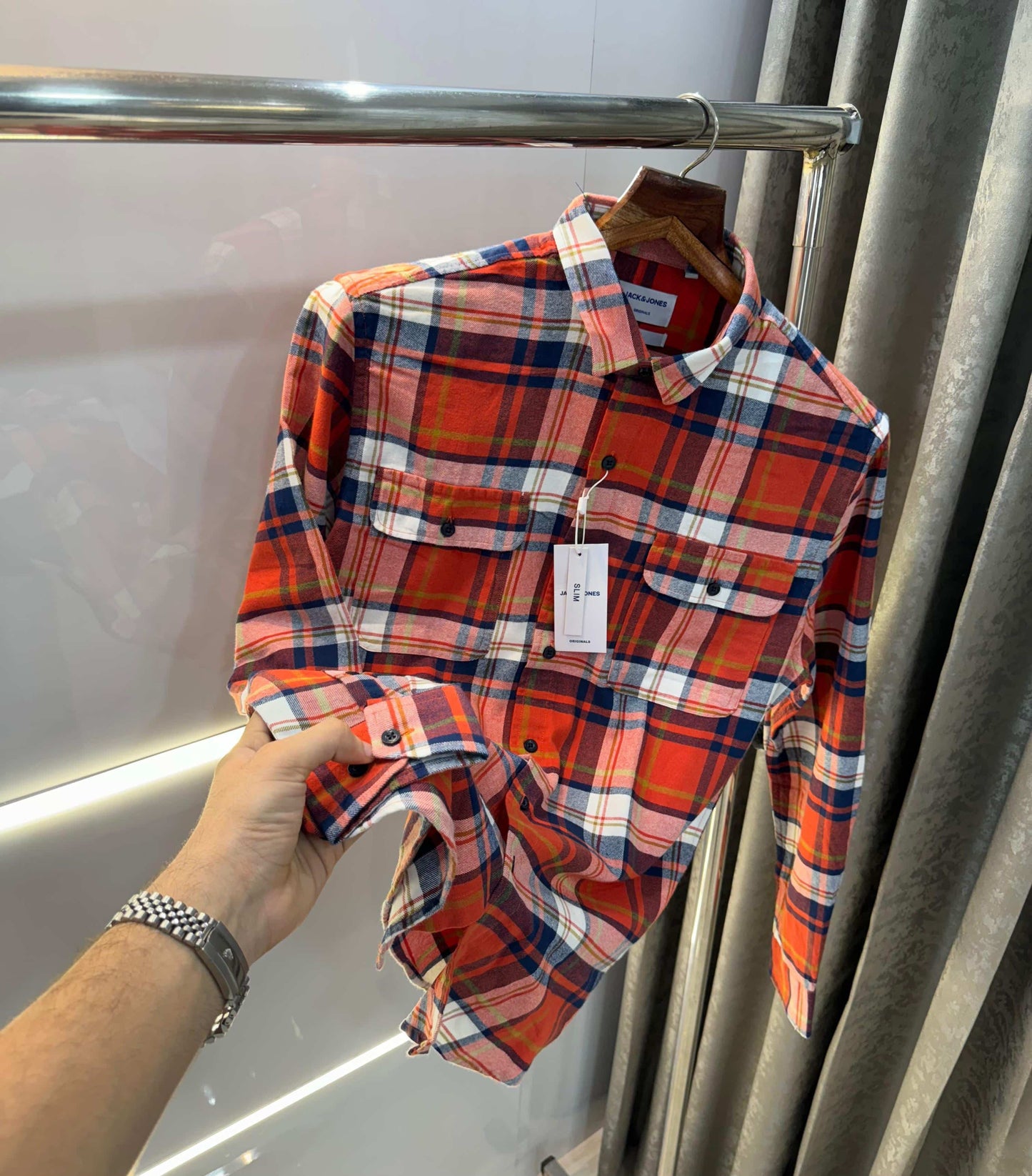 Jack & Jones red Checks Premium Classic Shirt