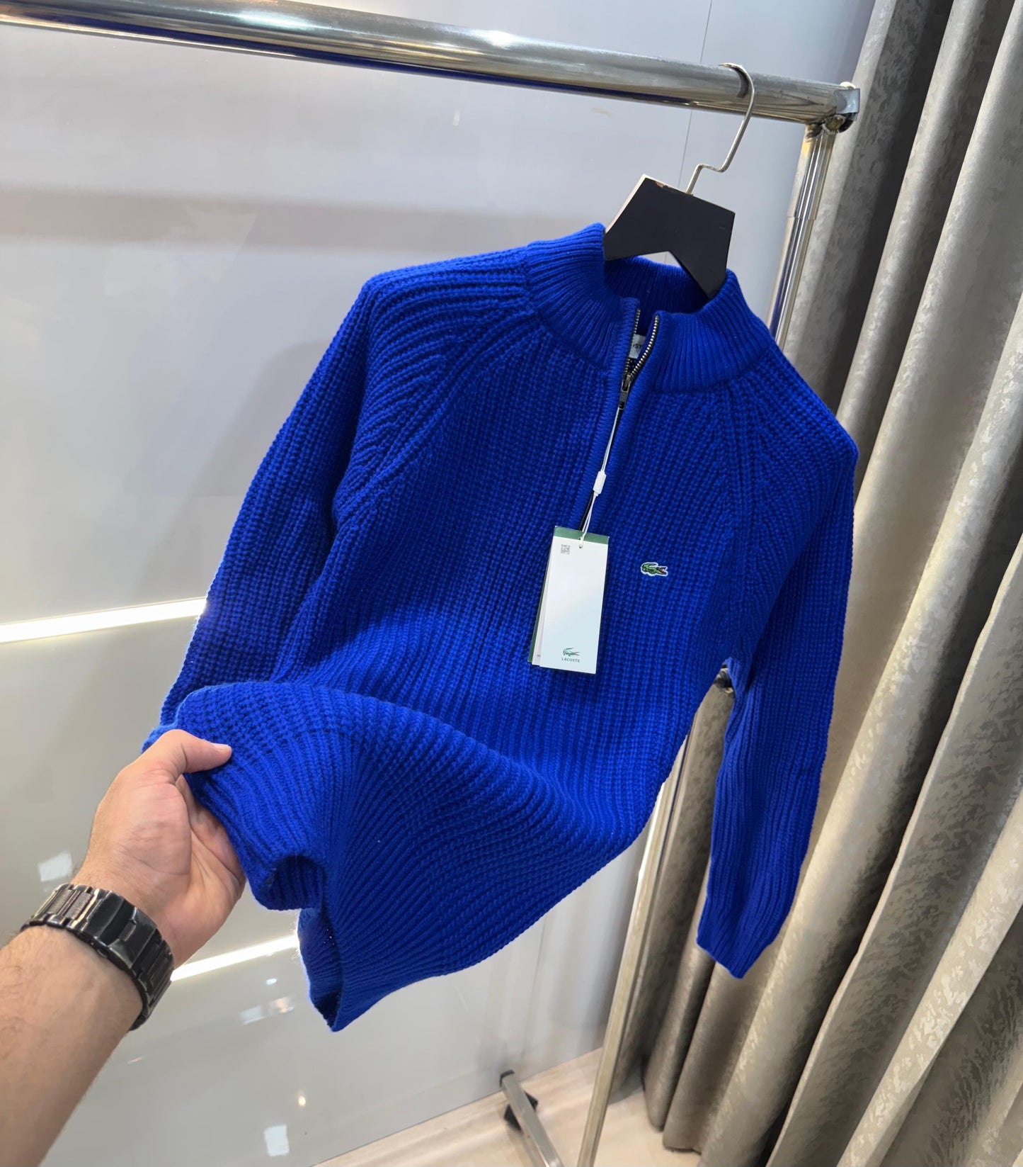 Lacost e blue Embroidery Logo Imported Knitted Premium Pull Over