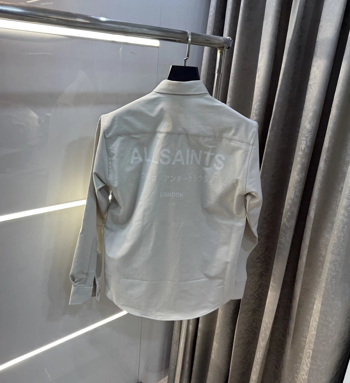 All Saints Cream Imported Cargo Shirt
