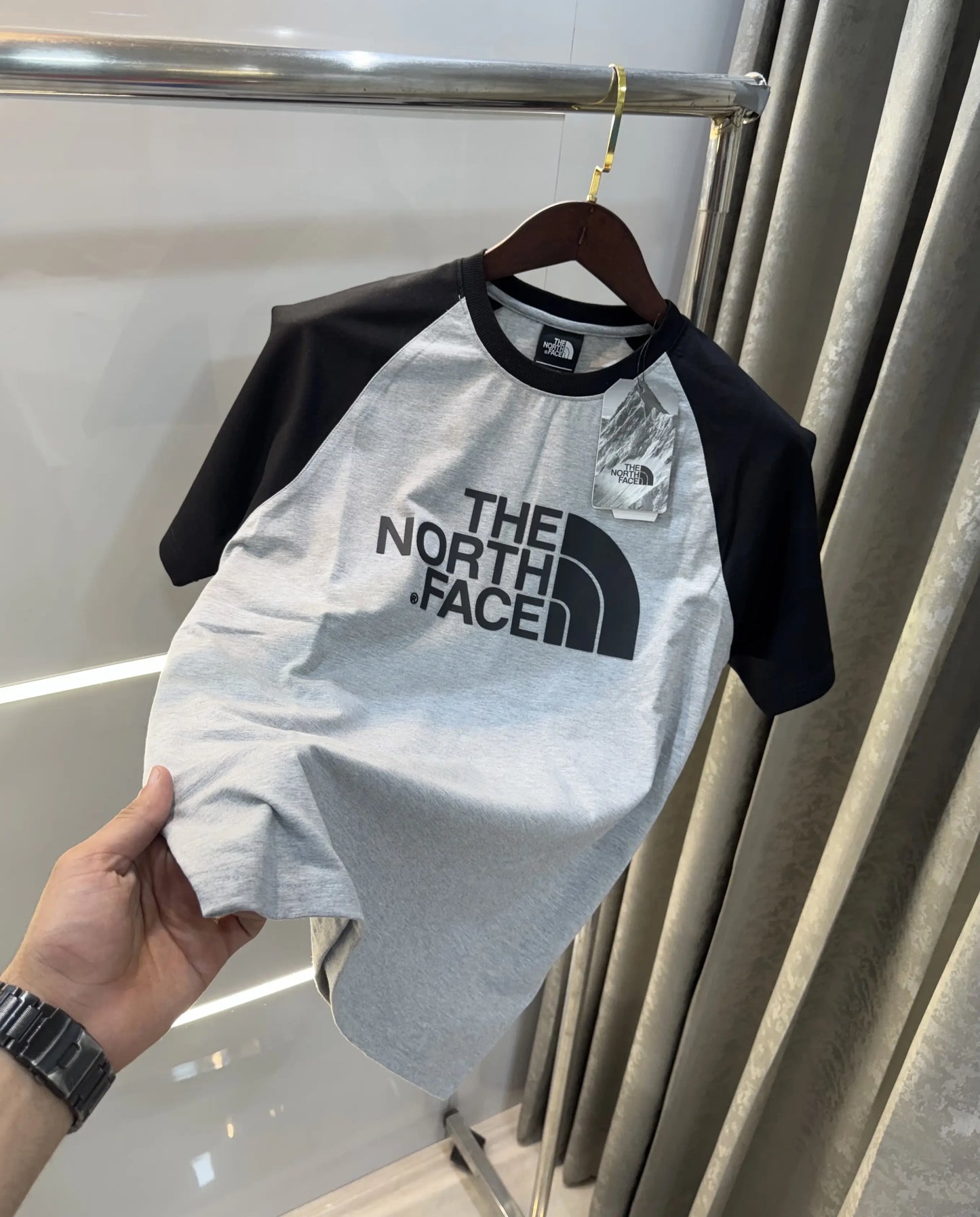 The North Face Grey Premium Oversized T-Shirt