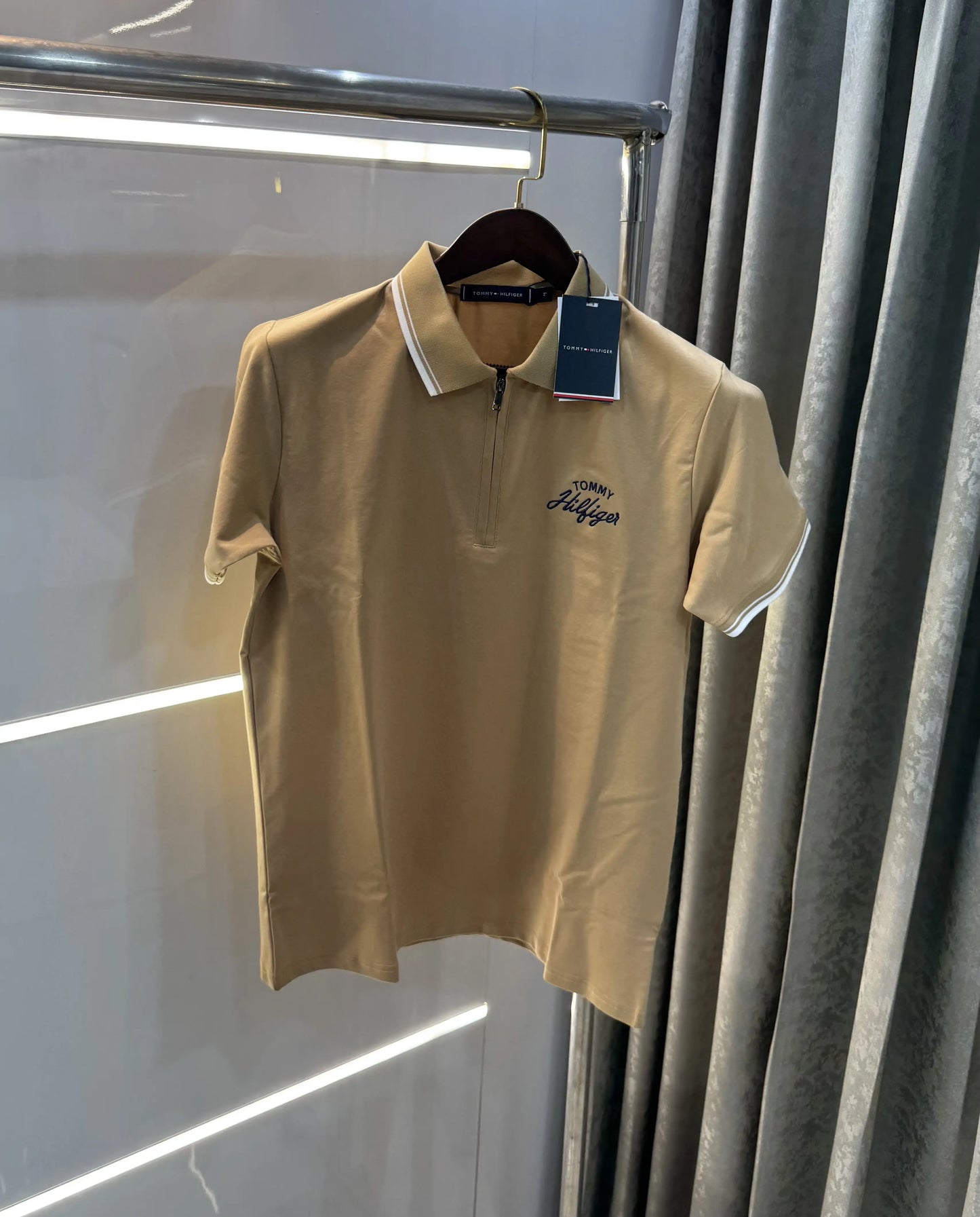 Tommy Hilfiger Beige Premium Polo T-Shirt
