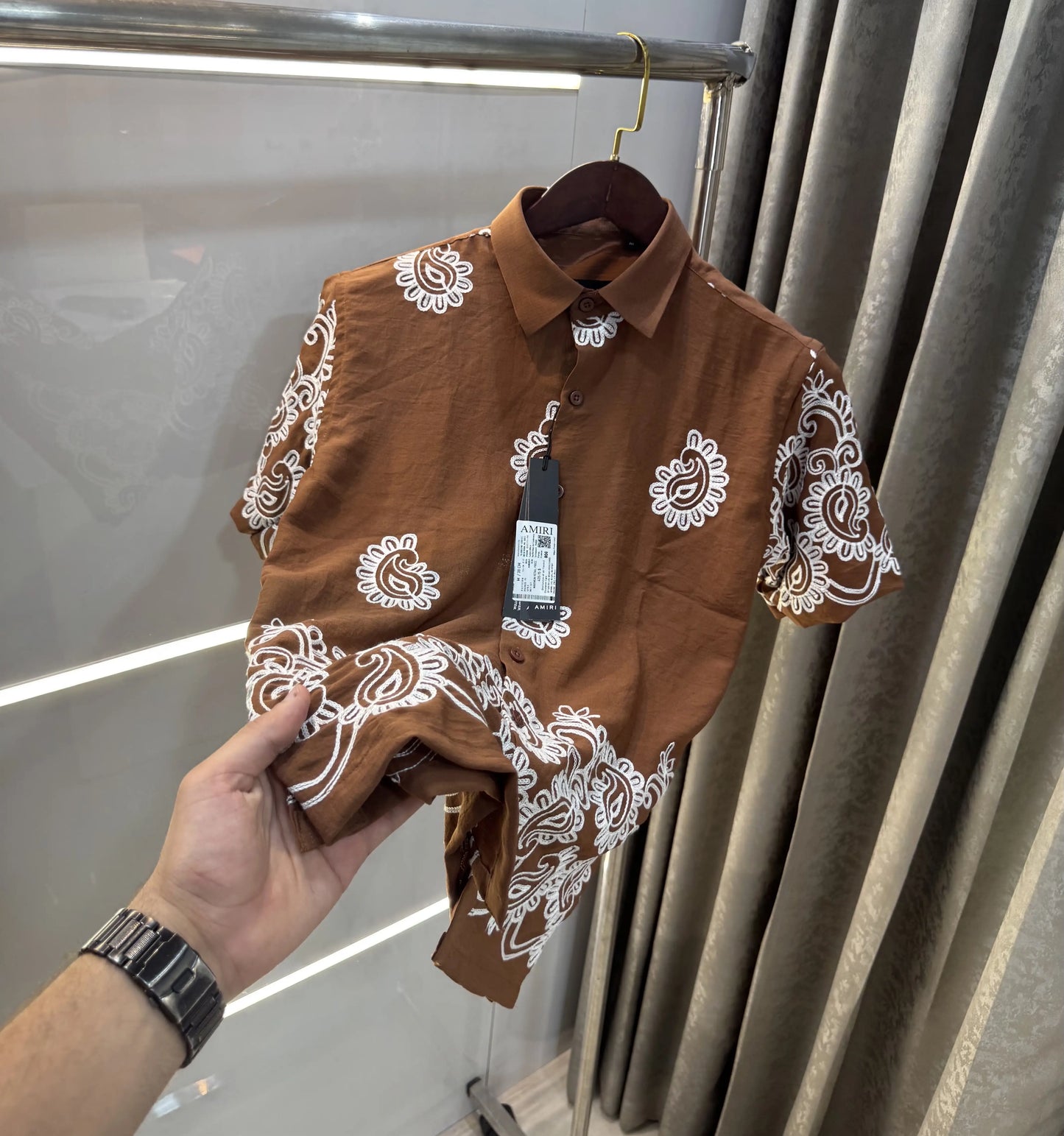Amiri Light Brown Designer Premium Shirt