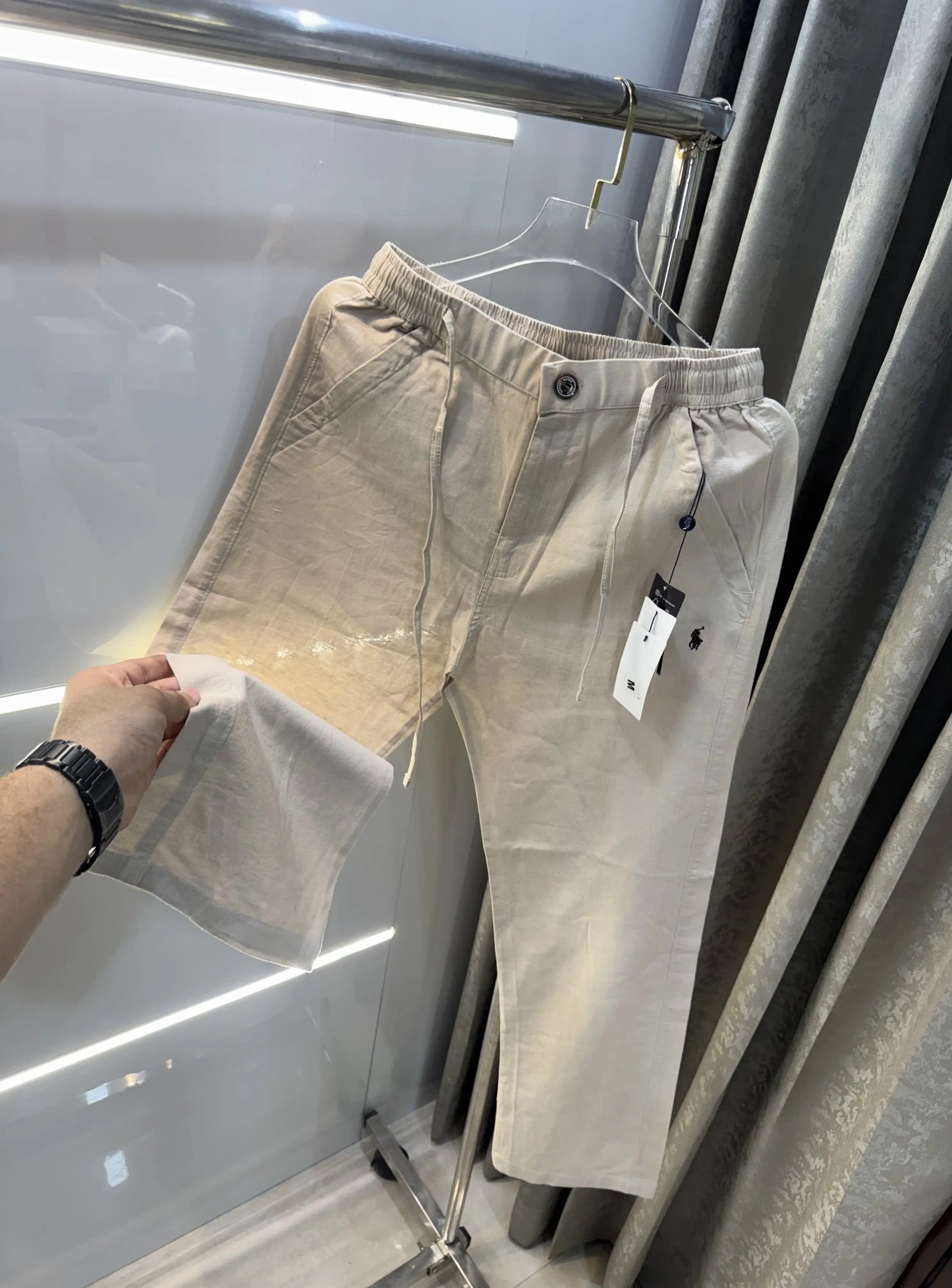 Ralph Lauren Cream Premium Linen Trouser