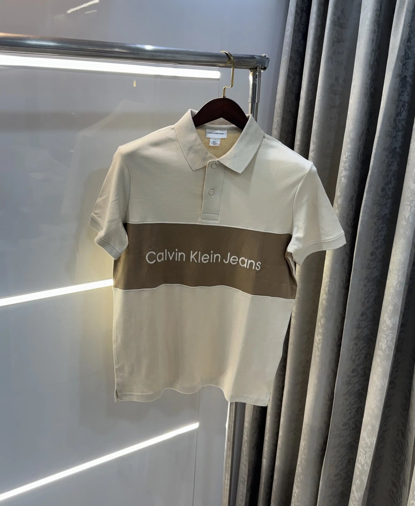 Calvin Klein Beige Premium Polo T-Shirt