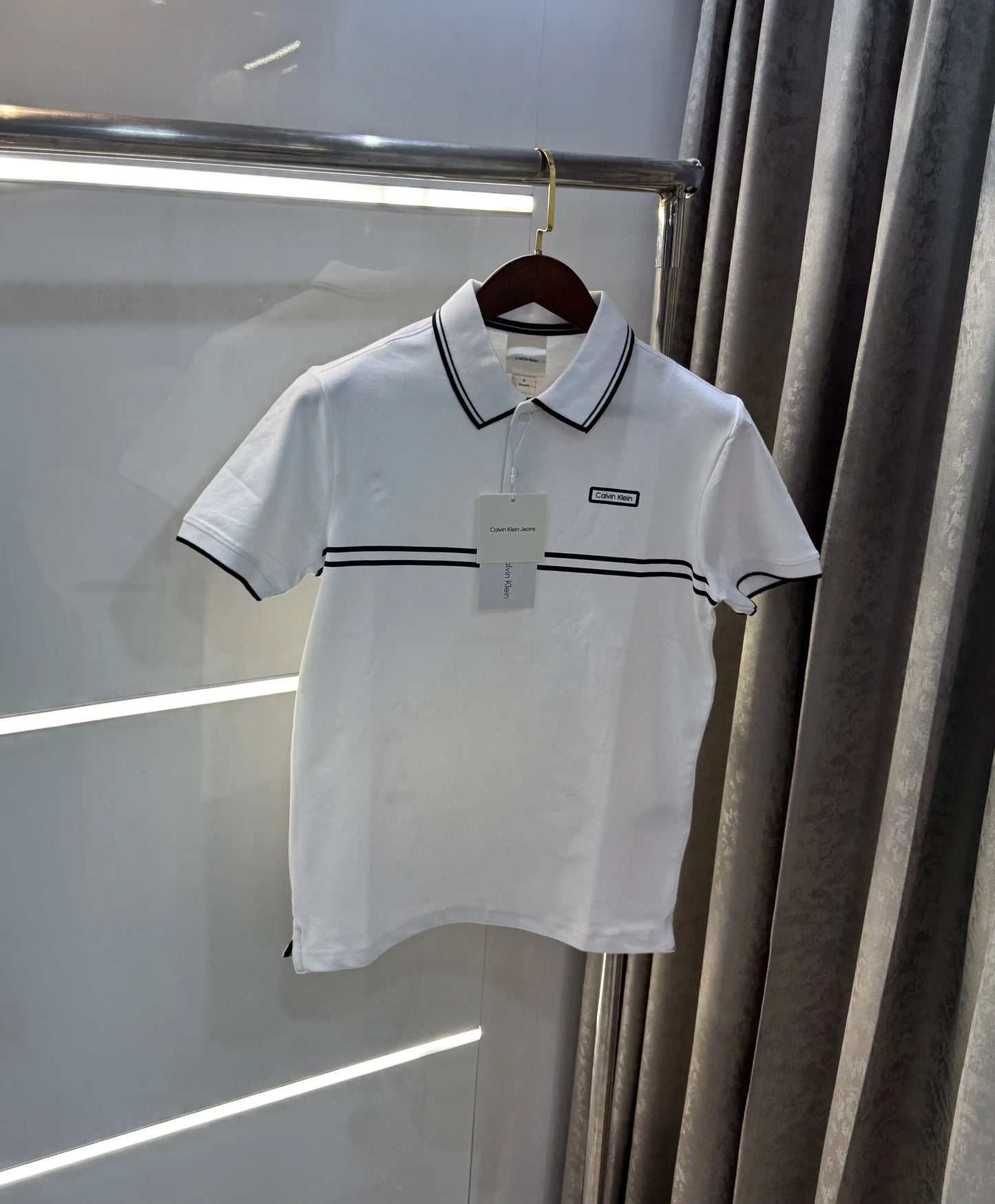 Calvin Klein White Premium Polo T-Shirt