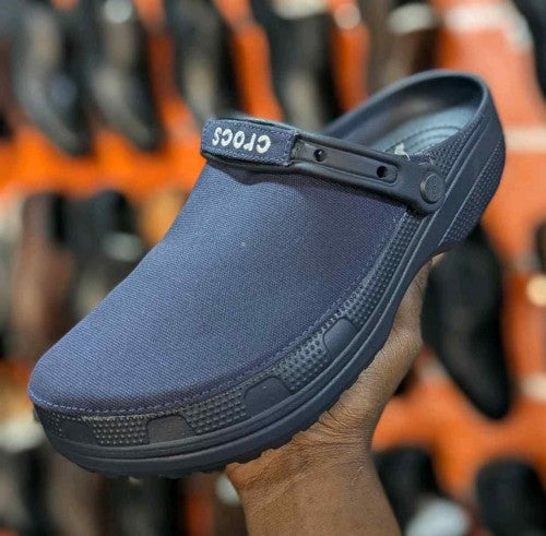 Classic Crafted Navy Blue Casual Wear Clogs