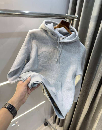 Calvin Klei n Grey Embroidery Logo Premium Hoodie