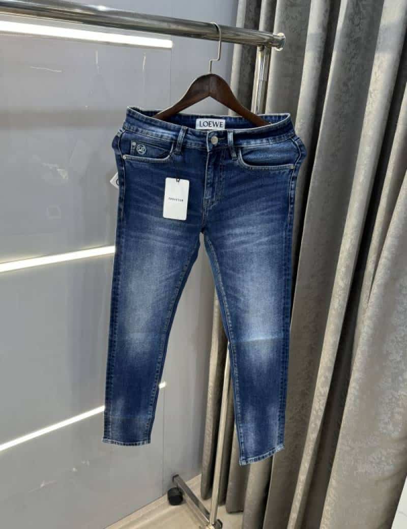 LoeWe Blue Embroidery Logo Imported Denim