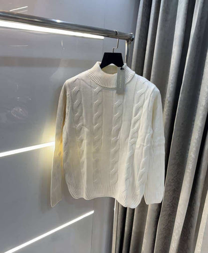 Essential Cream Imported Knitted Turtle Kneck Pull Over