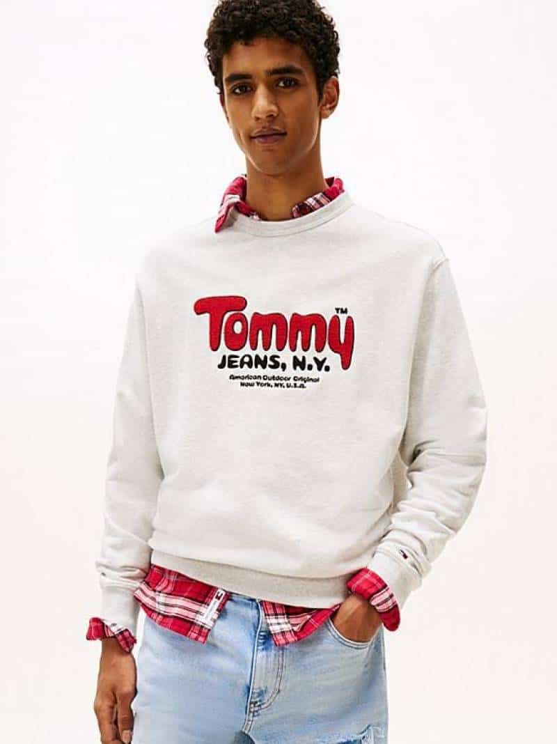 ToMMy h!lf·IgeR.. Cream Logo Work Premium Sweatshirt