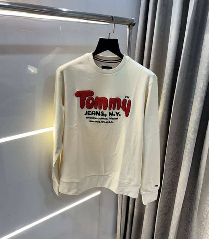 ToMMy h!lf·IgeR.. Cream Logo Work Premium Sweatshirt