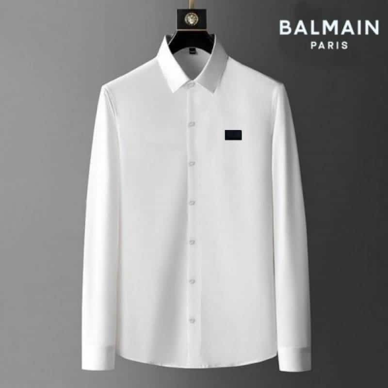 Balmai n Paris White Back Print Shirt With Premium Box Packing And Carry Bag