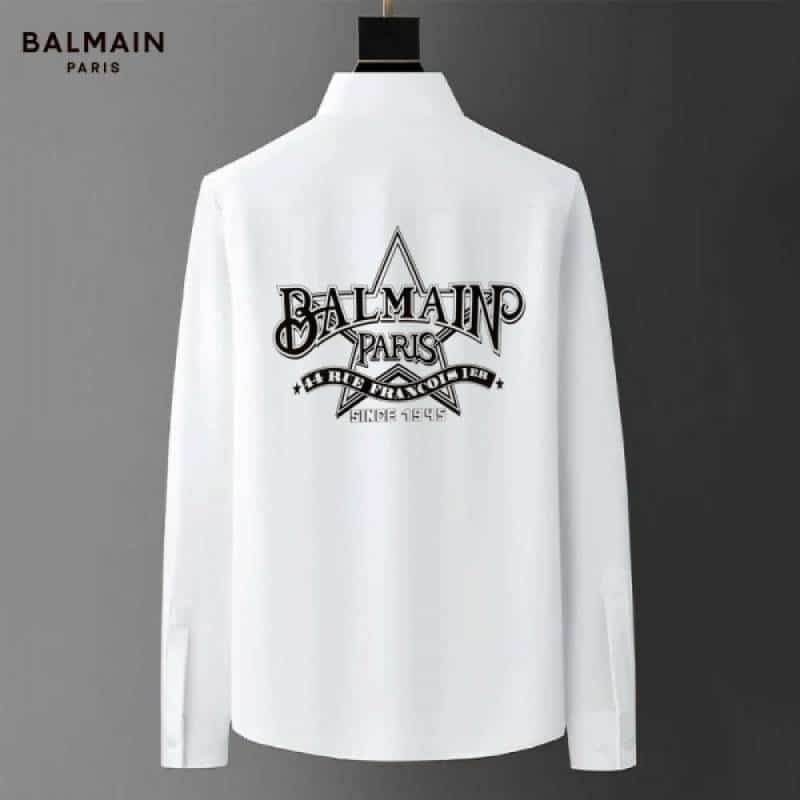 Balmai n Paris White Back Print Shirt With Premium Box Packing And Carry Bag