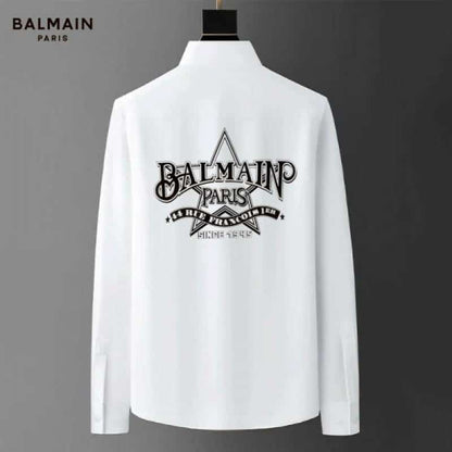 Balmai n Paris White Back Print Shirt With Premium Box Packing And Carry Bag