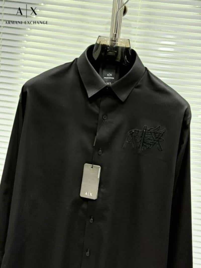 Arman i E·xchange Black EmB0Ssed Logo Shirt With Premium Box Packing