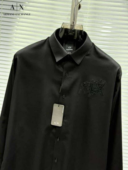 Arman i E·xchange Black EmB0Ssed Logo Shirt With Premium Box Packing