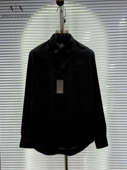 Arman i E·xchange Black EmB0Ssed Logo Shirt With Premium Box Packing