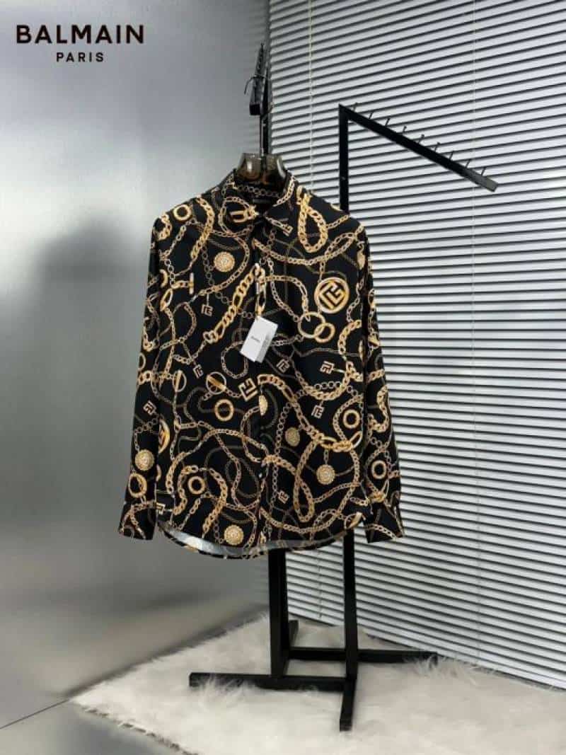 Balmai n Paris Black Printed Shirt With Premium Box Packing And Carry Bag