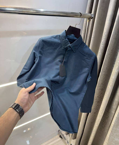 All Saints Petrol Blue Embroidery Logo Premium Shirt
