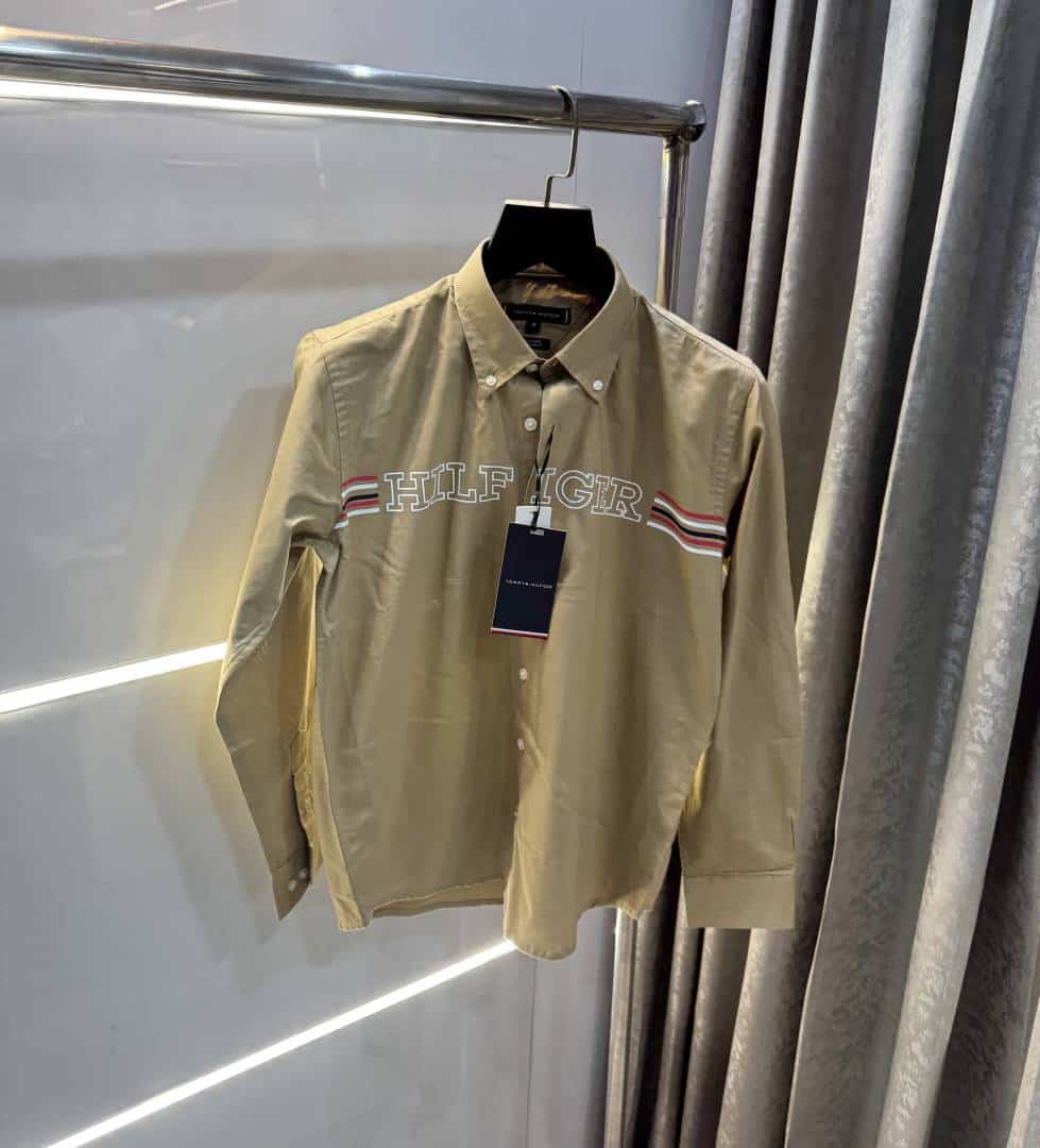 Tomm y Hilfigar Beige Premium Classic Shirt