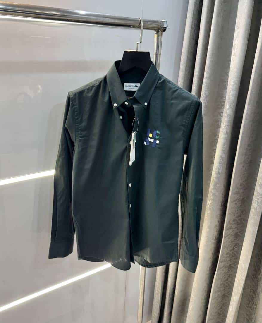 Lacost e Bottle Green Embroidery Logo Premium Shirt