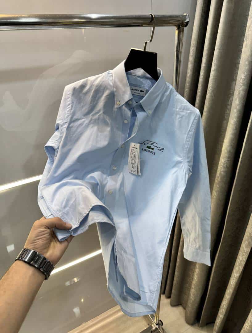Lacost e Sky Blue Logo Work Premium Shirt