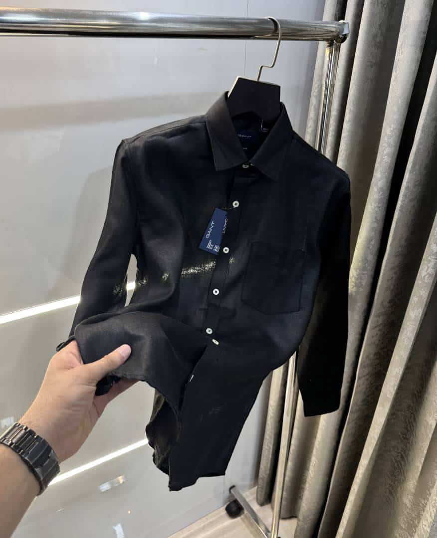 Gan t Black Premium Classic Linen Shirt