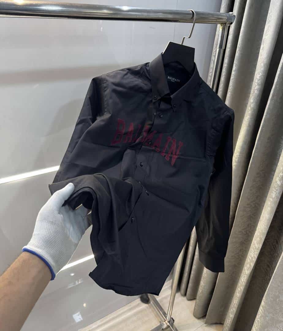 Balmai n Paris Black Embos ed Logo Premium Shirt
