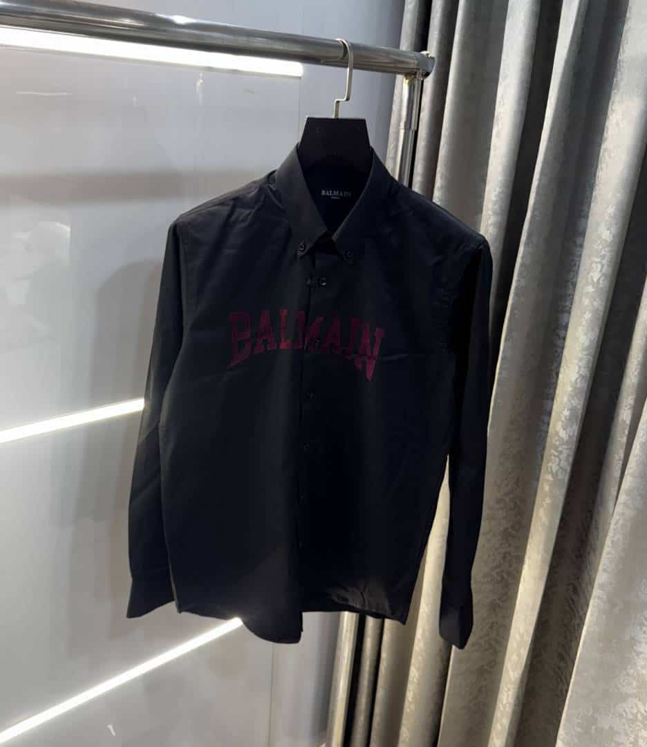Balmai n Paris Black Embos ed Logo Premium Shirt