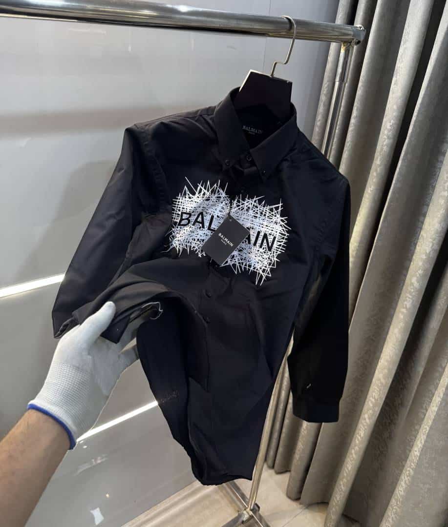 Balmai n Paris Black Logo print Premium Shirt