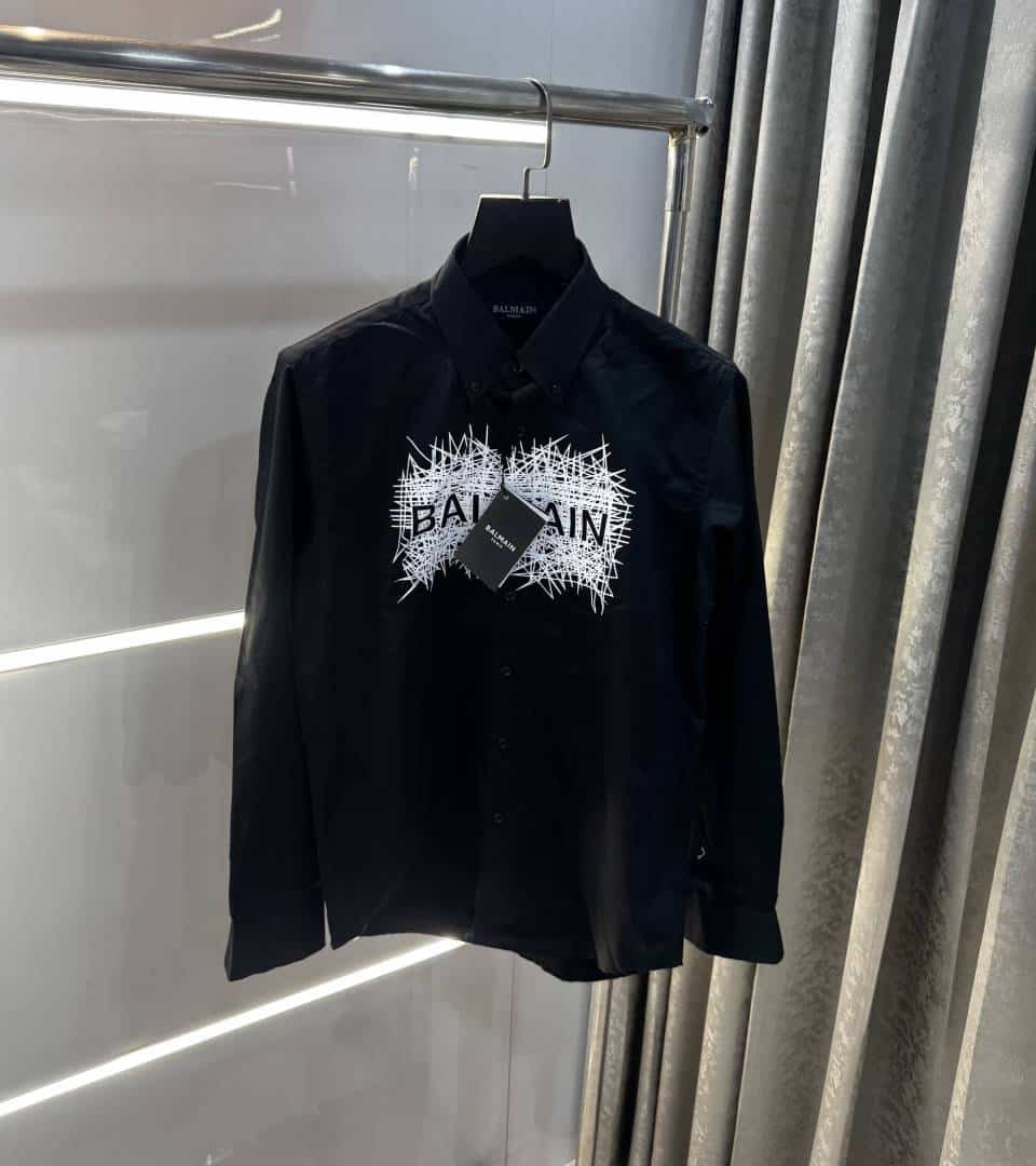 Balmai n Paris Black Logo print Premium Shirt