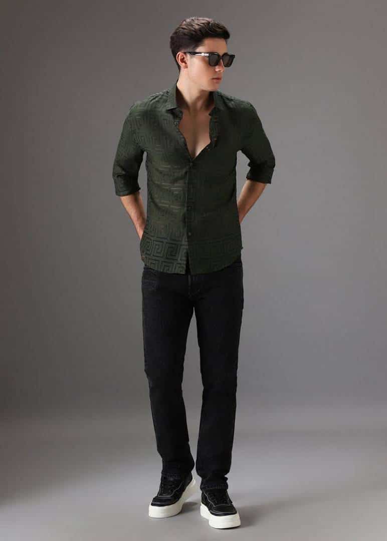 Givench y Paris Bottle Green MonogRam Premium Shirt