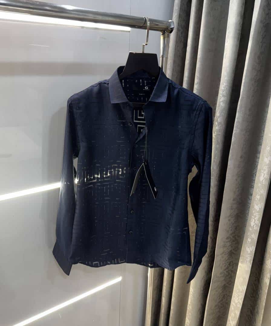 Givench y Paris Navy Blue Monogram Premium Shirt