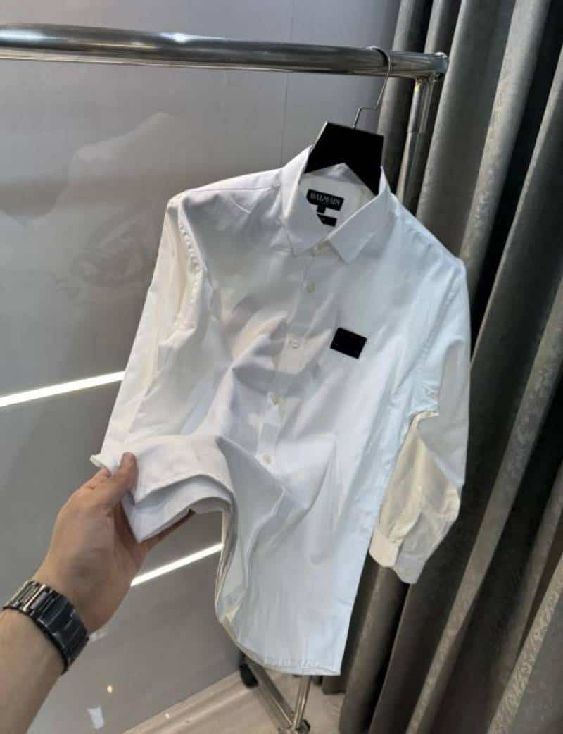 Balmai n Paris White Red Back Print Premium Classic Shirt 002