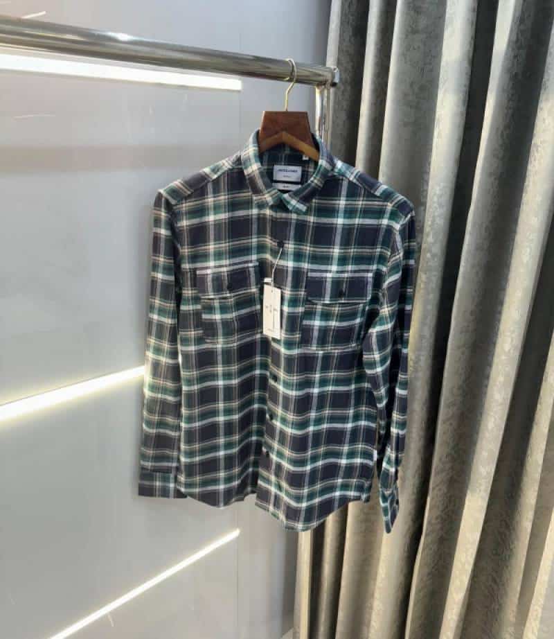 Jack&Jones Green Checks Premium Classic Shirt