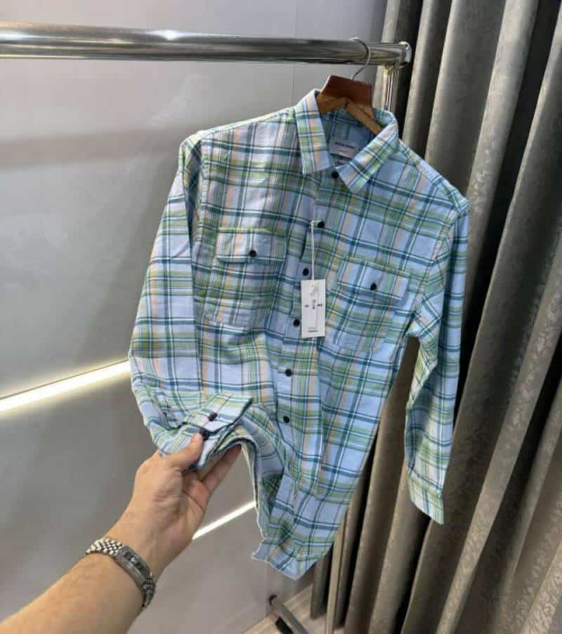 Jack&Jones Sky Green Checks Premium Classic Shirt