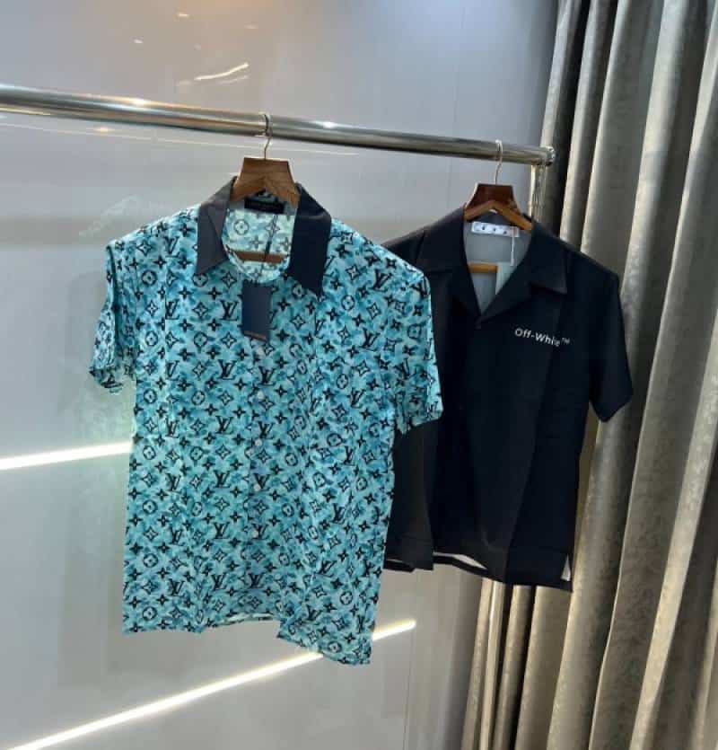 lOuiS vUiTTon Blue All Over Printed Imported Premium Half Shirt
