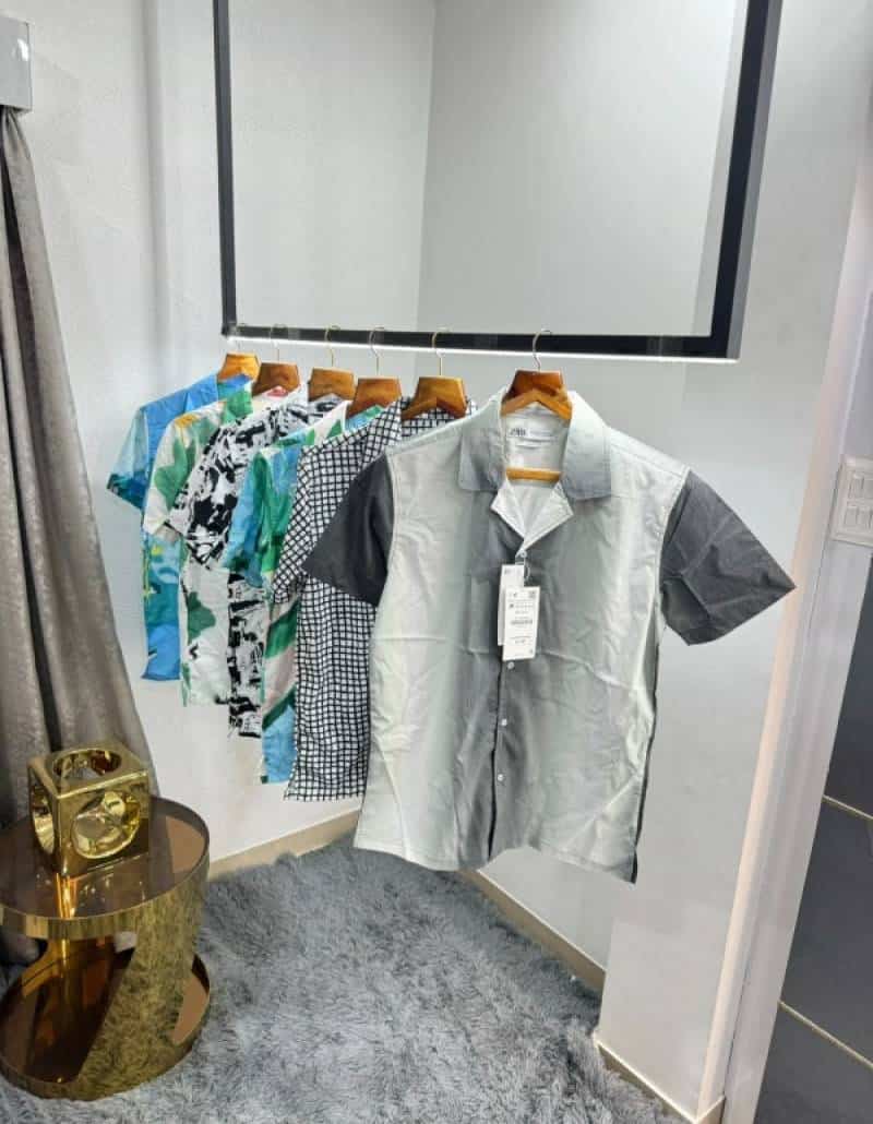 Zar a Sky Blue Printed Premium Half Shirt