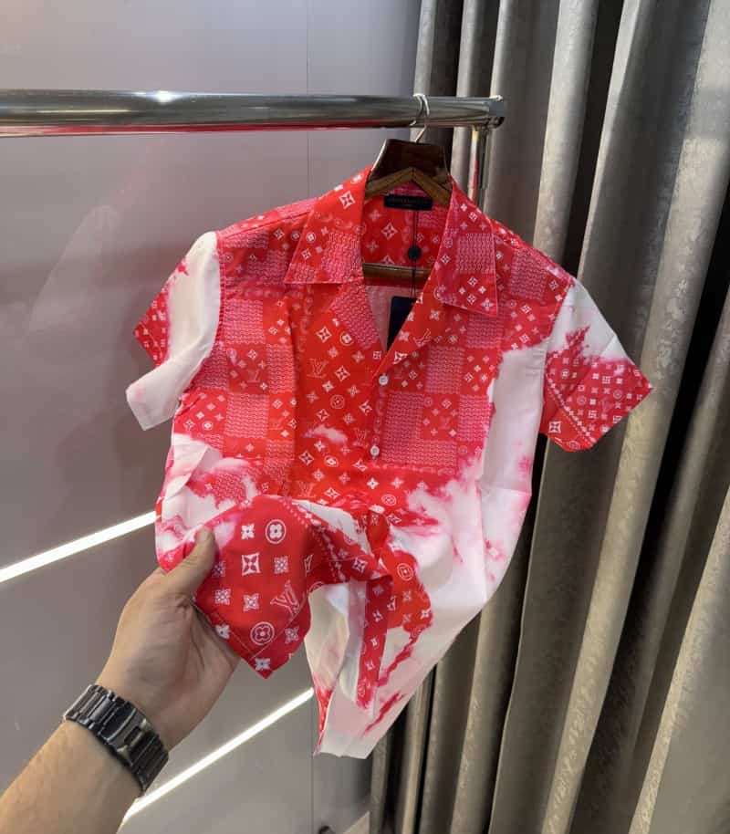 Louis Vuitton Bandana Printed Imported Half Shirt