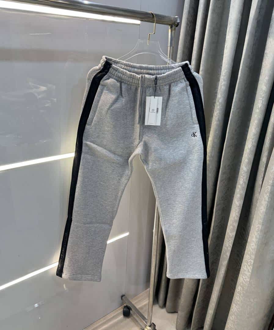Calvin  Klein Grey Patch Logo Premium TrackPant