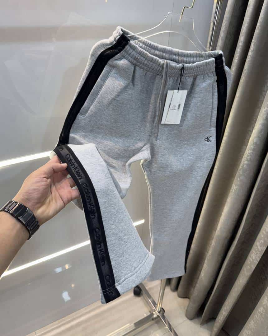 Calvin  Klein Grey Patch Logo Premium TrackPant