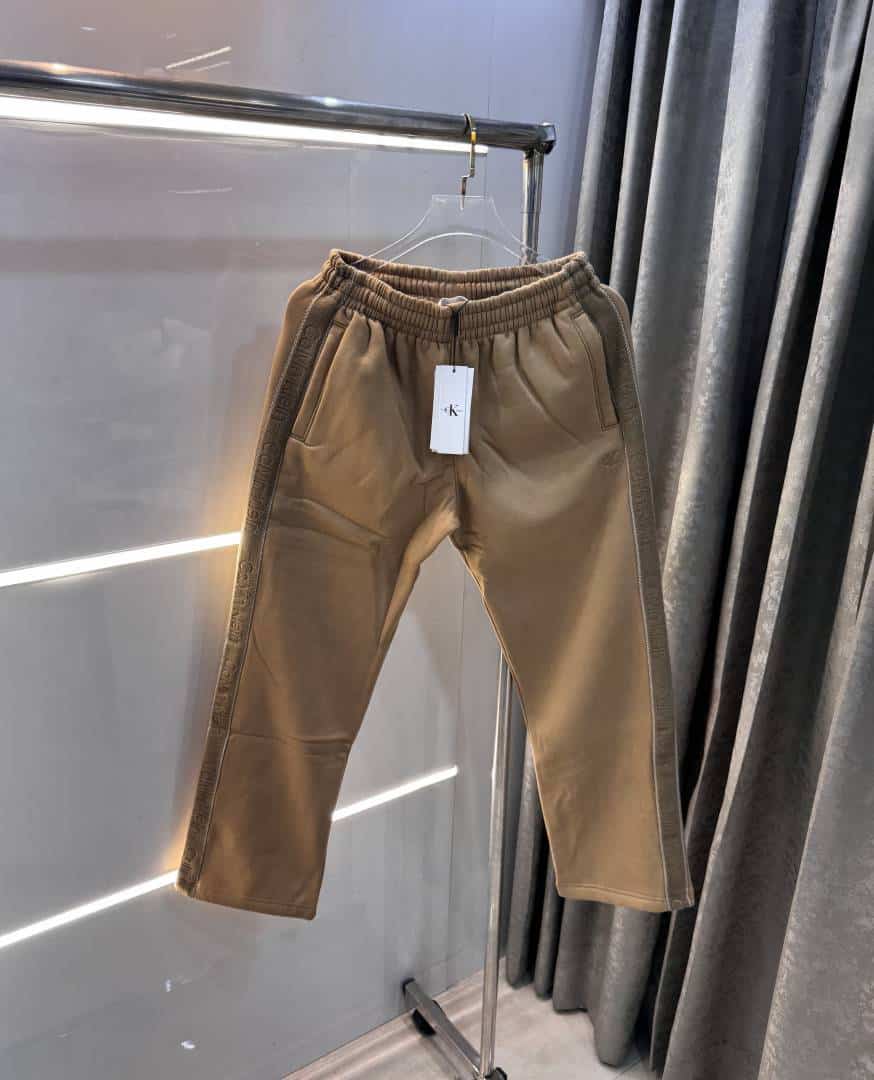 Calvi n Klein Beige Patch Logo Premium TrackPant