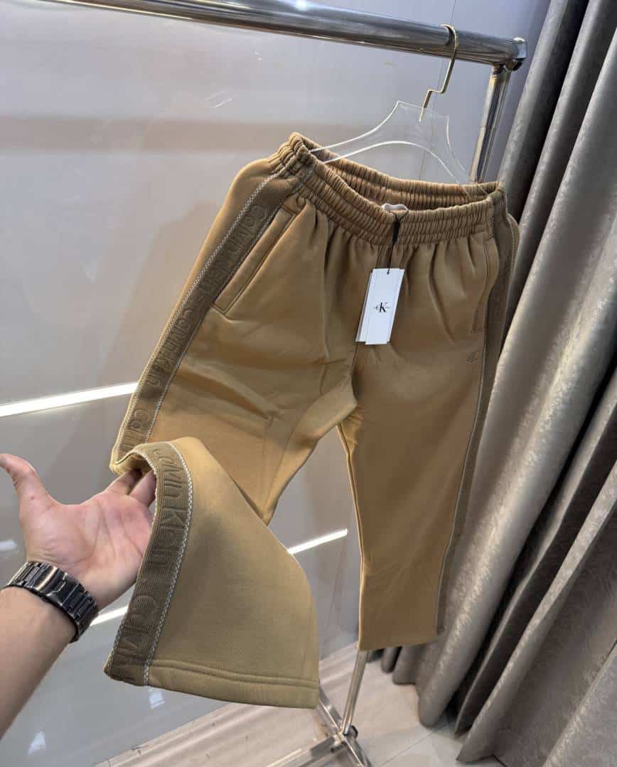 Calvi n Klein Beige Patch Logo Premium TrackPant