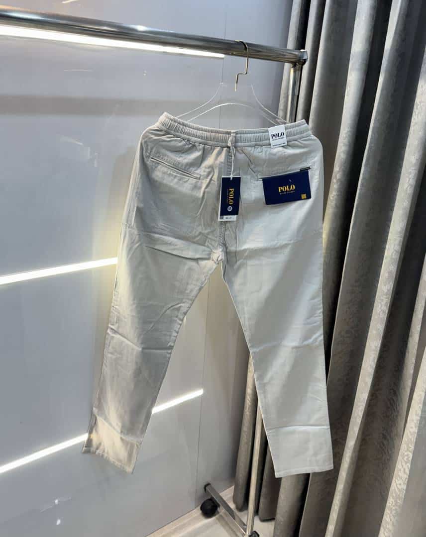 Ralp  Lauren New Light Grey Premium Classic Cotton Pant