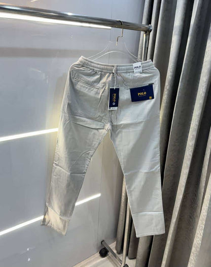 Ralp  Lauren New Light Grey Premium Classic Cotton Pant