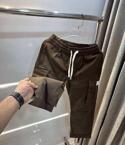 Tomm y Hilfige r Brown Premium Cargo Trackpant