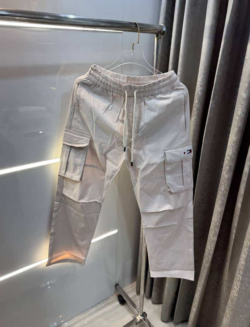 Tommy Hilfige r Cream Premium Cargo Trackpant