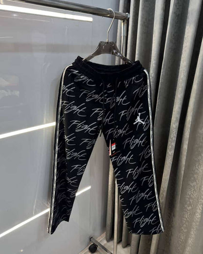 Air jorda n Black Embroidery Logo Imported Trackpant
